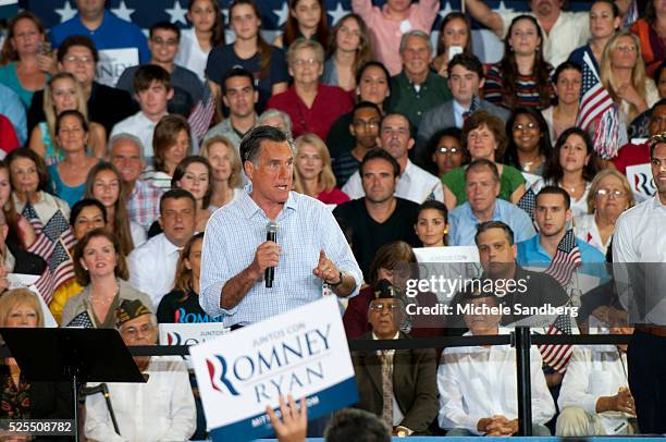 September 19, 2012 Mitt Romney Holds A Juntos Con Romney Rally In Miami. After Mitt Romney Participated in a Meet The Candidate Event At University...