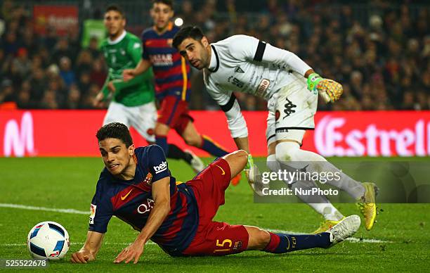 December 02 - SPAIN: Marc Bartra during the match against FC Barcelona and CF Villanovense, corresponding to the round 4 of the spanish Kimg Cup,...