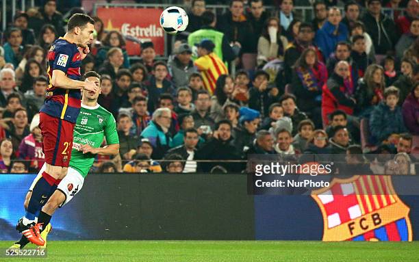 December 02 - SPAIN: Thomas Vermaelen during the match against FC Barcelona and CF Villanovense, corresponding to the round 4 of the spanish Kimg...