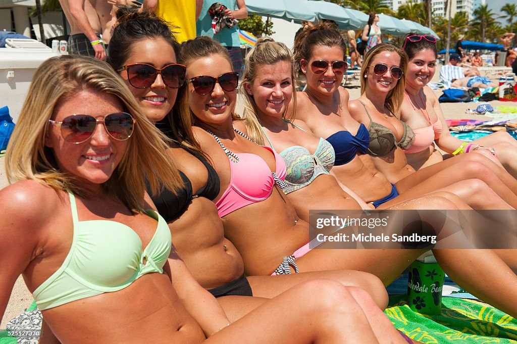 USA - Spring Breakers Celebrate St. Patricks Day On Fort Lauderdale Beach