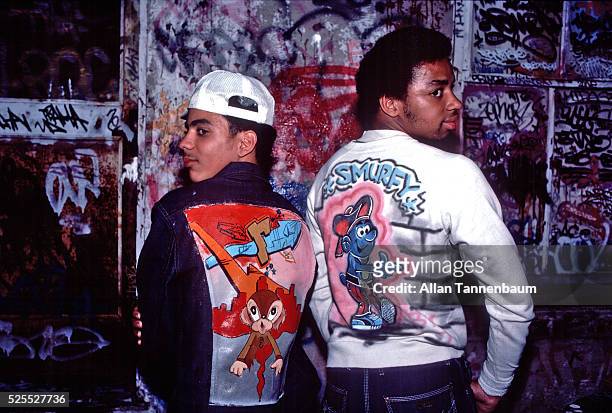 Hip-hop fashion relating to graffiti art, New York, New York, June 28, 1975.