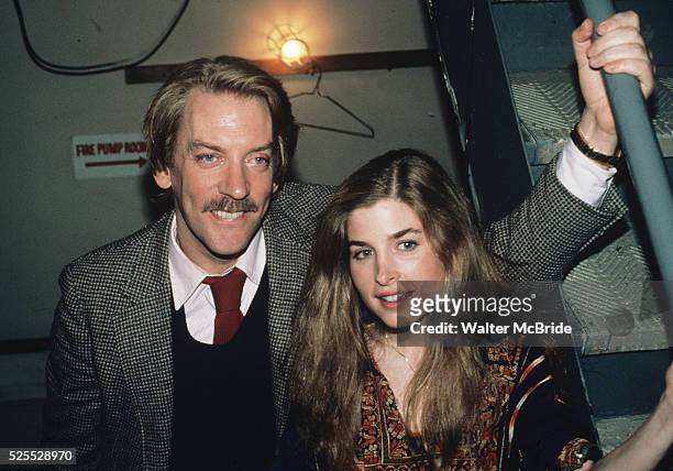 Donald Sutherland and Blanche Baker pictured in New York City in 1981.