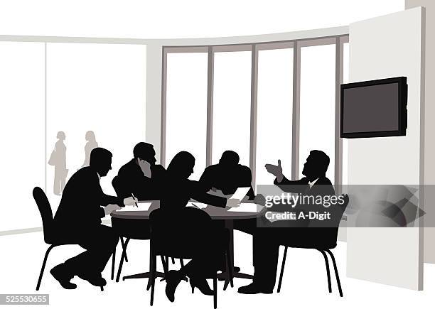 weeklymeeting - presentation screen stock illustrations