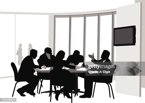 weeklymeeting - chairperson stock illustrations