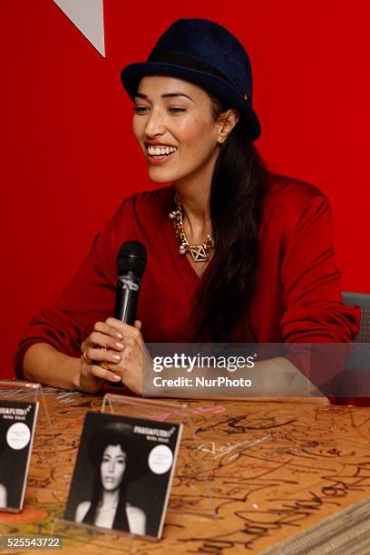 The Italian songwriter Nina Zilli met her fans on 2nd March 2015 at Feltrinelli Bookshop in Turin, Italy, during the first date of the &quot;Instore...