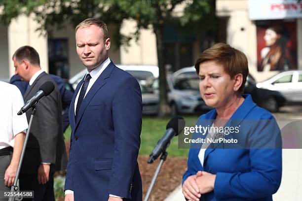 Gdansk, Poland 31st, August 2015 Beata Szydlo - the candodate of the oppositionist party Law and Justice for Prime Minister visits Gdansk to take...