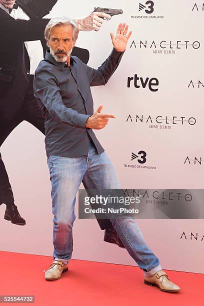 The actor Imanol Arias presents the movie &quot;Anacleto: Secret Agent&quot; in Madrid on 1st september 2015.