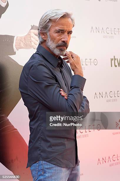 The actor Imanol Arias presents the movie &quot;Anacleto: Secret Agent&quot; in Madrid on 1st september 2015.