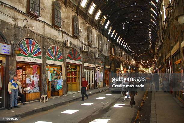 souk midhat basha, damaskus, syrien - damaskus stock-fotos und bilder