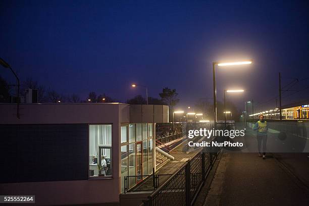 Residents of the town of Voorschoten can be seen voting at a railway station. In The Netherlands on Wednesday Dutch citizens and residents of voted...