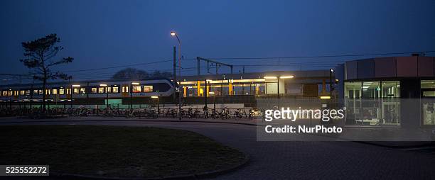 Residents of the town of Voorschoten can be seen voting at a railway station. In The Netherlands on Wednesday Dutch citizens and residents of voted...