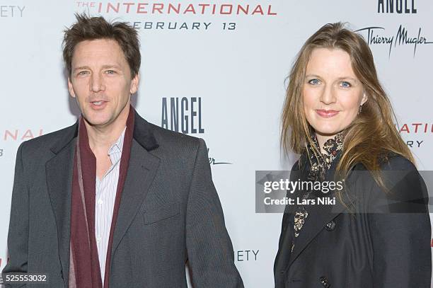 Andrew McCarthy and Dolores Rice attend the Cinema Society And Angel By Thierry Mugler screening of "The International" at the AMC Lincoln Square in...