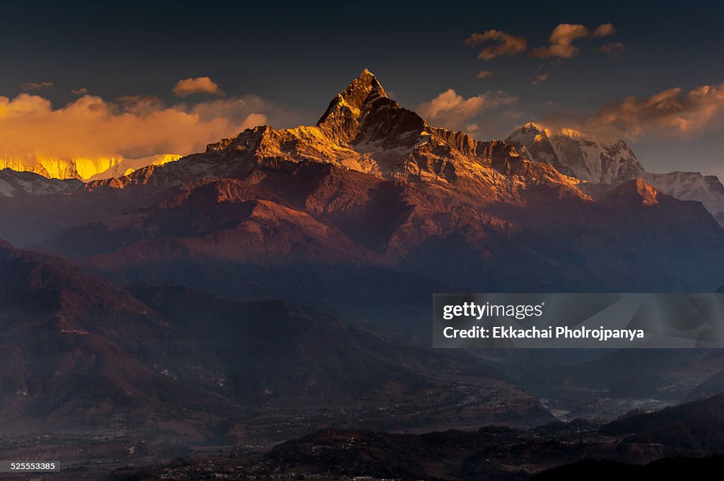 Mount Machhapuchchhre in morning