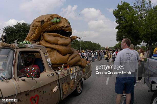 The 17th annual "Everyones Art Car Parade" in downtown Houston. This year's 280 car event is known for it's different art forms of transporation.