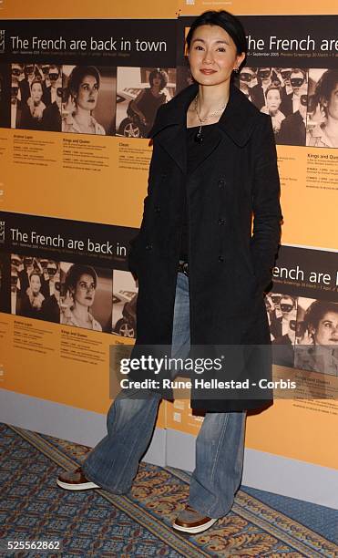 Maggie Cheung attends the Renault French Film Season launch at The Institute of Directors, Pall Mal.