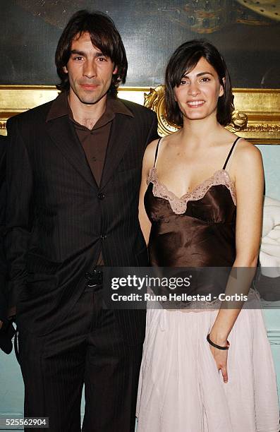 Robert Pires and Jessica LeMarie attend the Renault French Film Season launch at The Institute of Directors, Pall Mal.