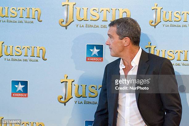 Antonio Banderas attends 'Justin and the knights of valour' premiere at Kinepolis cinema on September 12, 2013 in Madrid, Spain. Photo: Oscar...