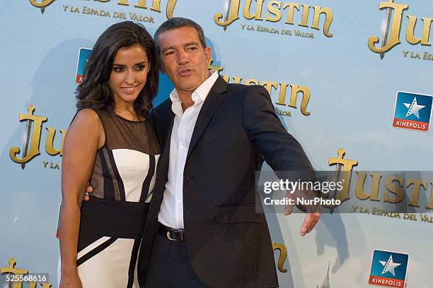 Inma Cuesta and Antonio Banderas attend 'Justin and the knights of valour' premiere at Kinepolis cinema on September 12, 2013 in Madrid, Spain....