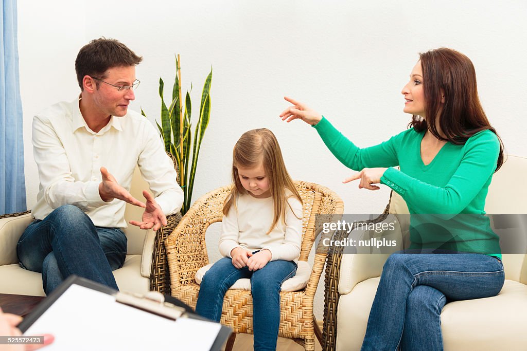 Family seeing a psychotherapist