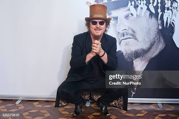 Italian superstar Zucchero attends a photocall to present the new album Black Cat in Milan on April 28th, 2016.