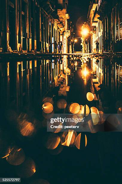 night reflections. - cuba night stock pictures, royalty-free photos & images