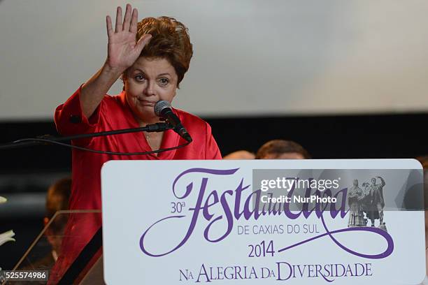 The Presindent of Brasil, Dilma Rousseff , during the grape festival opening at Caxias do Sul,RS. Foto:Edu Andrade/FatoPress/Urbanandsport/NurPhoto