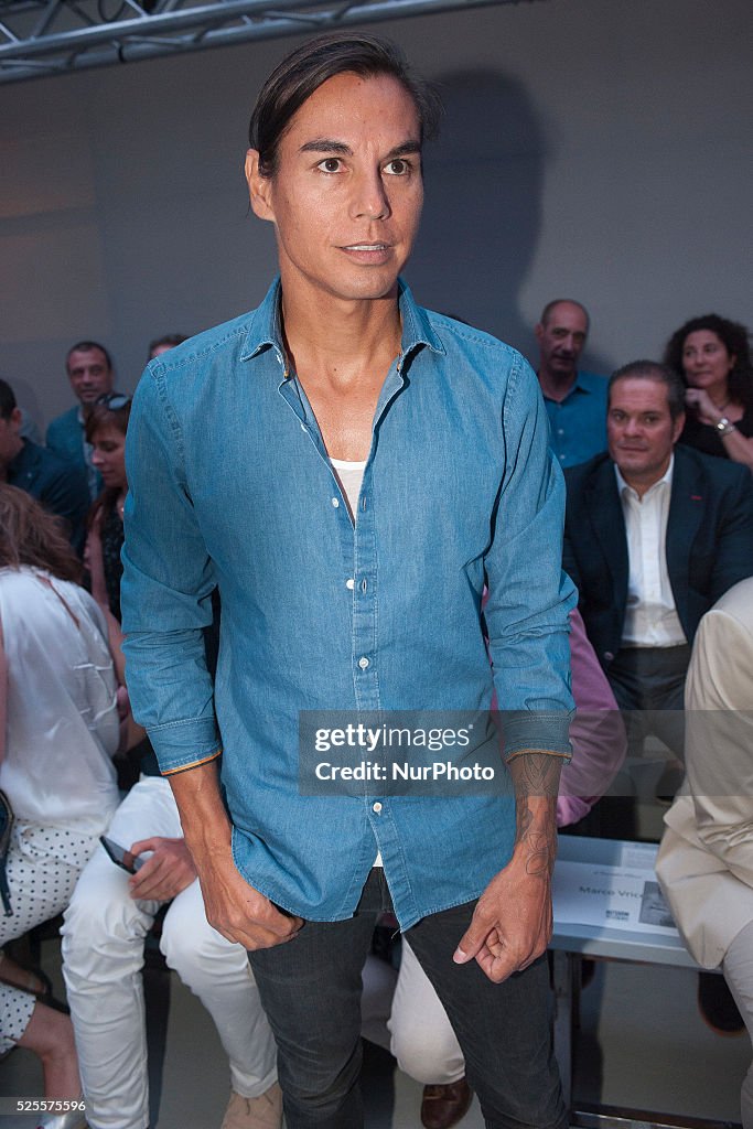 Julio Jose Iglesias attends the MFShow Emidio Tucci Catwalk