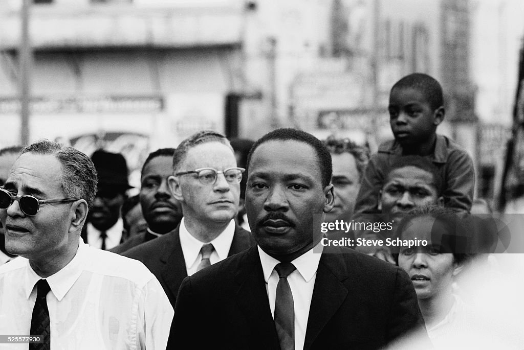 Dr. Martin Luther King, Jr. and Marchers Enter Montgomery