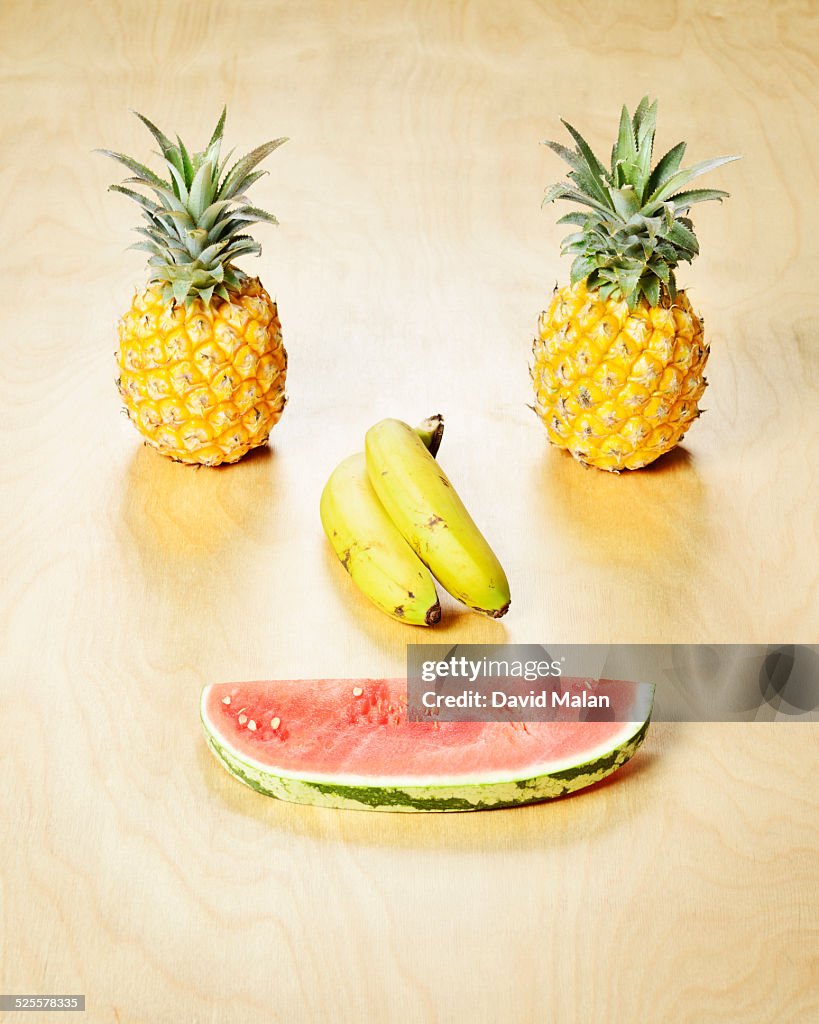 Tropical fruit resembling a smiley face