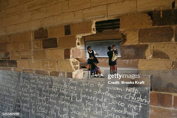 Destroyed school in Soweto