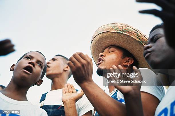 Members of CORE singing together at the March to Washington. More than 200,000 people participated in the March on Washington demonstrations. The...