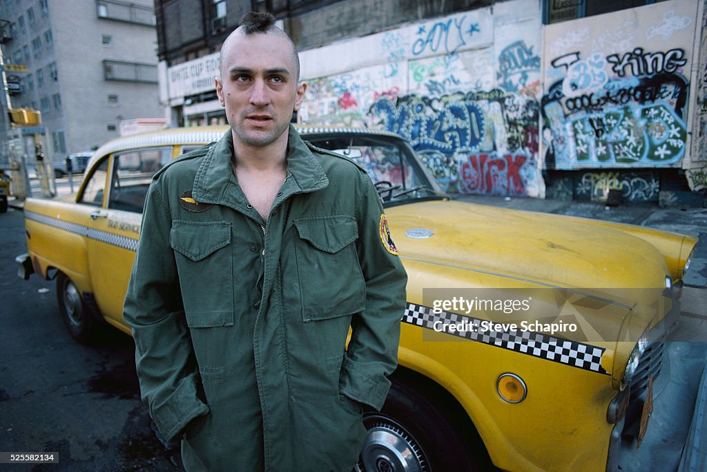 Robert De Niro on Set of Taxi Driver