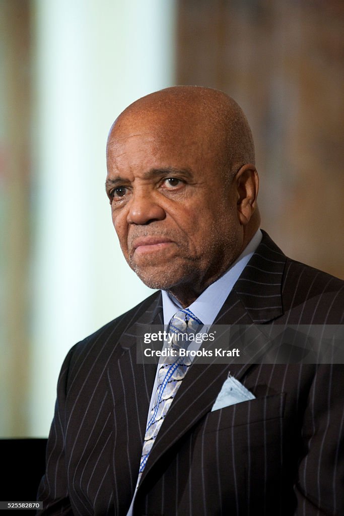 Motown founder Berry Gordy Jr. attends a music discussion for... News