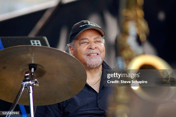 Drummer Jimmy Cobb performing at the JVC Jazz Festival in New Port, Rhode Island.