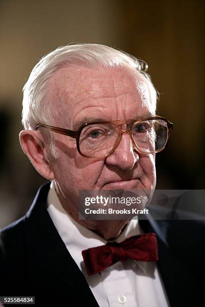 Associate Supreme Court Justice John Paul Stevens at the swearing in of Judge John Roberts as the 17th Chief Justice of the United States by during a...