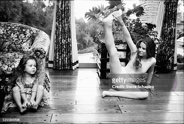 Sara and Melissa Gilbert at their Los Angeles home.