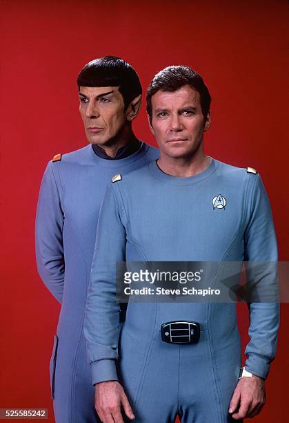 Leonard Nimoy as Mr. Spock and William Shatner as Admiral James T. Kirk in the 1979 film Star Trek: The Motion Picture.