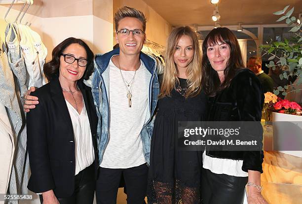 Jenny Graham, Oliver Proudlock, Emma Louise Connolly and Toni Spencer attend the launch of the first UK Velvet by Graham and Spencer store at St...