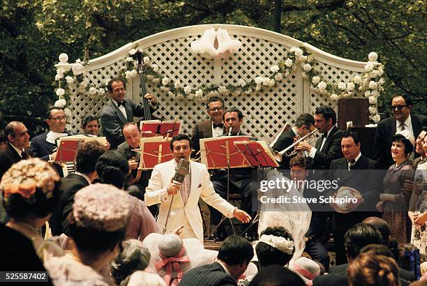 Al Martino singing in a scene from The Godfather.