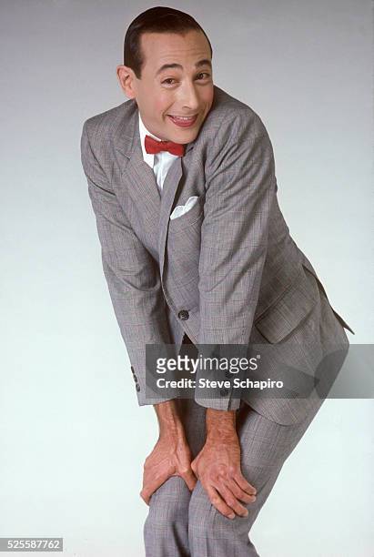 Comedian Paul Reubens in character as Pee-wee Herman