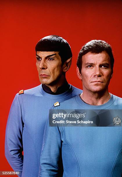 Leonard Nimoy as Mr. Spock and William Shatner as Admiral James T. Kirk in the 1979 film Star Trek: The Motion Picture.