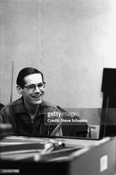 Pianist Bill Evans during rehearsals at the Riverside studios