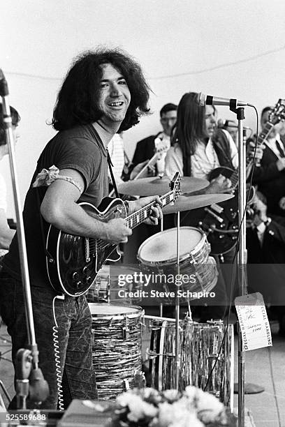 Jerry Garcia playing guitar