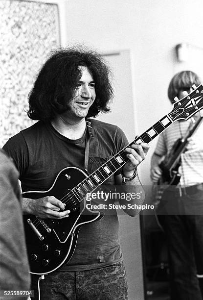 Jerry Garcia playing guitar