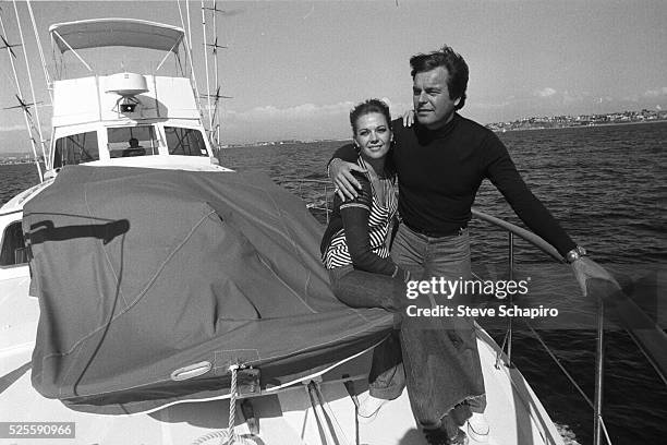 Natalie Wood and Robert Wagner on their boat The Splendor