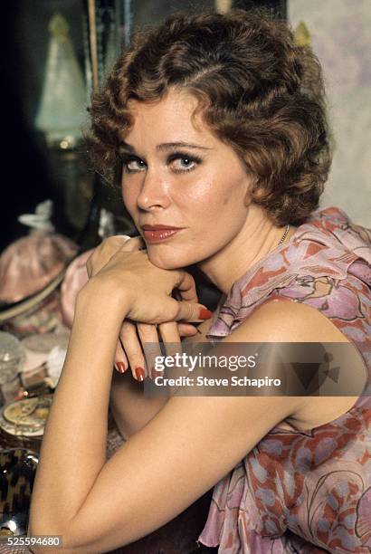 Actress Karen Black during the filiming of The Great Gatsby