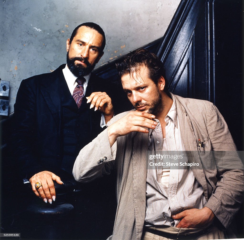 Robert Rourke Robert De Niro and Mickey Rourke in their characters for the film ...