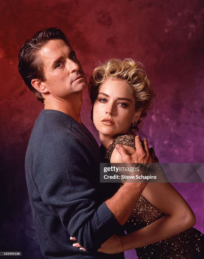 Basic Instinct Michael Douglas and Sharon Stone as their characters in Basic Instinct ...