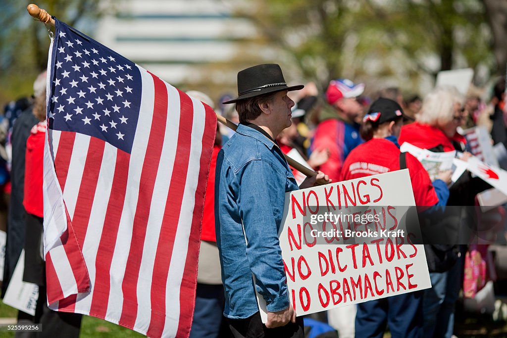 Tea Party Rallies for Repeal of President Obama's Healthcare Law
