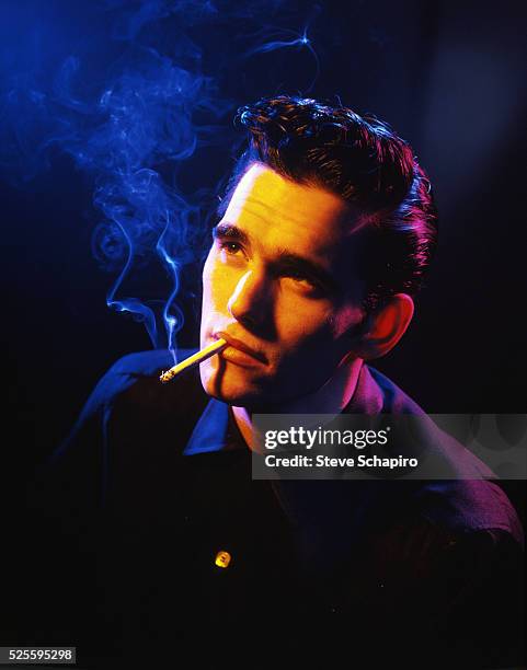 Actor Matt Dillon with cigarette, shot as publicity for the film Big Town